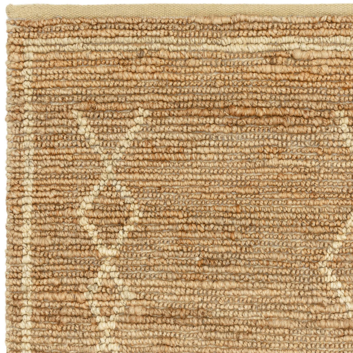 Tappeto Souk geometrico beige e corda 120x170 cm