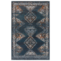 Tappeto Zola stilizzato blu e azzurro 195x290 cm