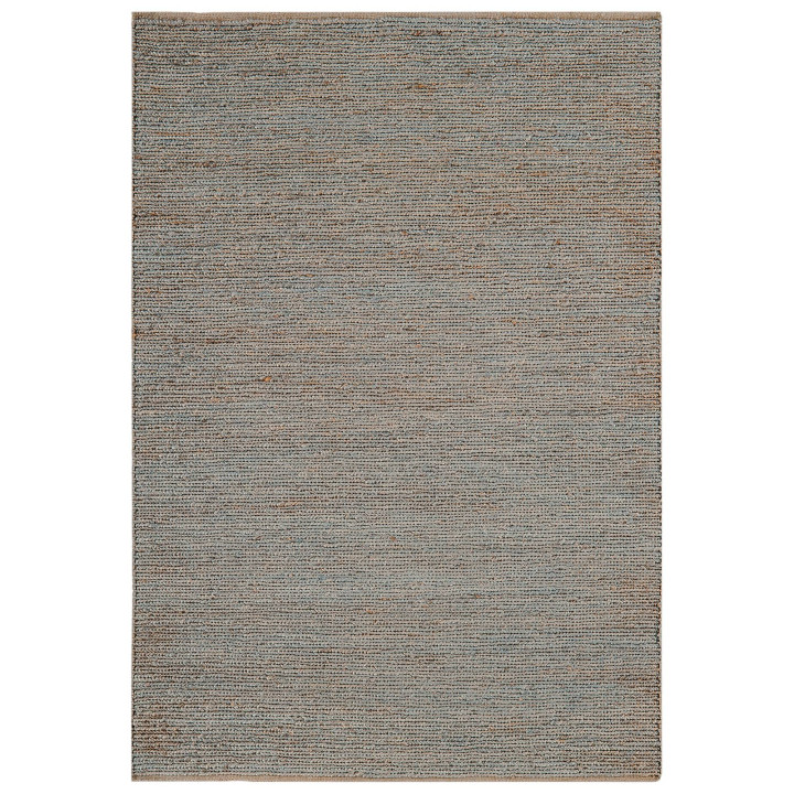 Rug Soumak plain grey beige 200x300 cm