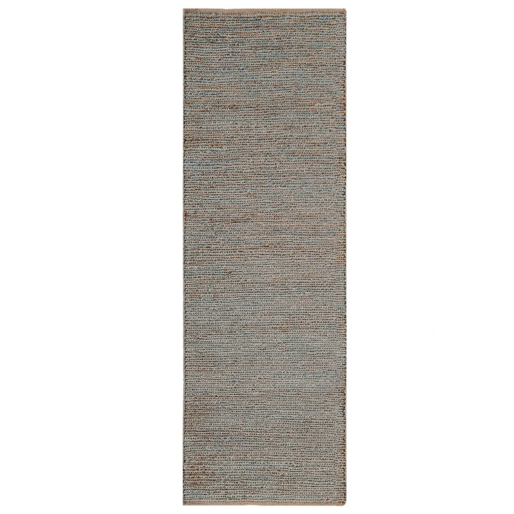 Rug Soumak plain grey beige 200x300 cm