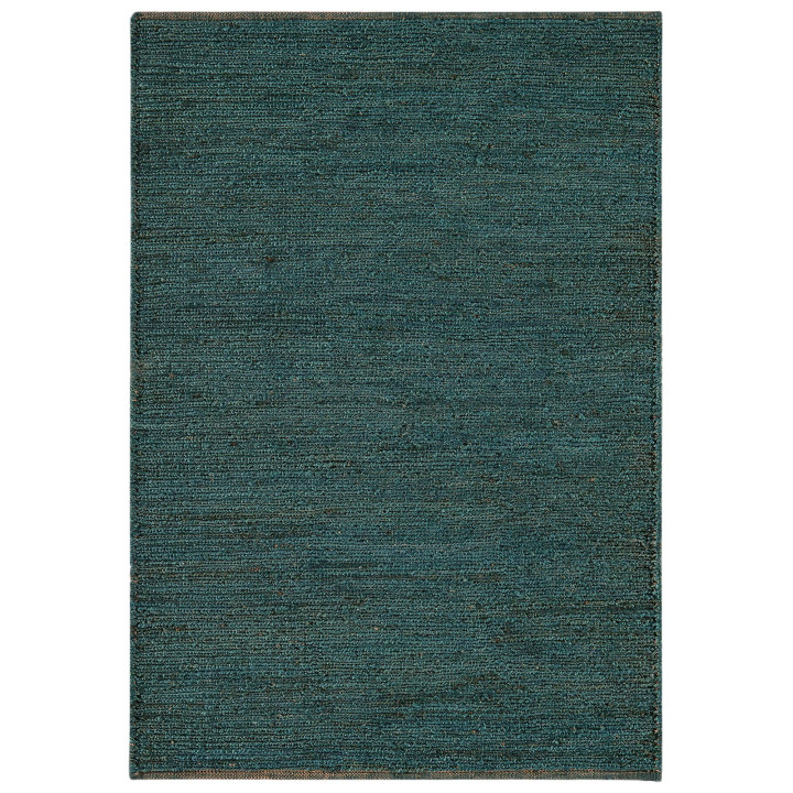 Tappeto Soumak tinta unita verde scuro e petroli