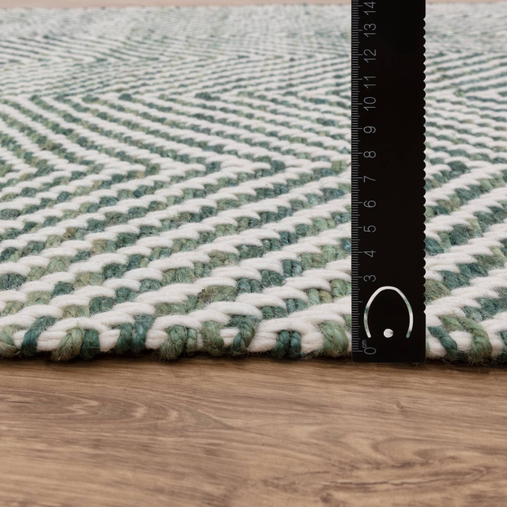 Tappeto Vigo geometrico verde e beige 120x170 cm
