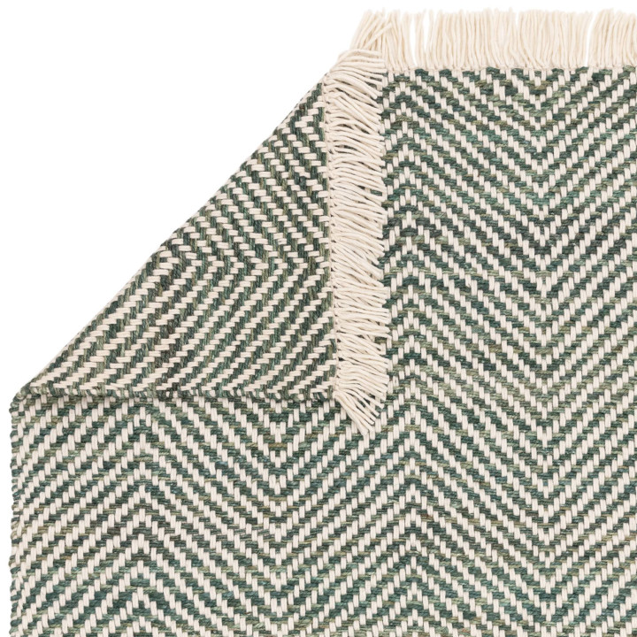 Tappeto Vigo geometrico verde oliva e beige 160x