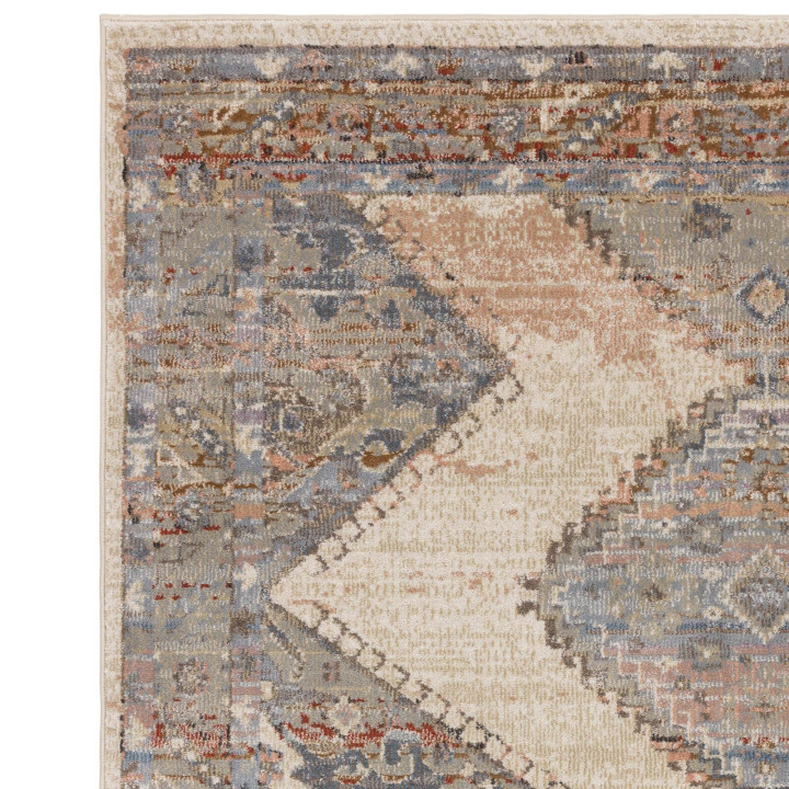 Rug Zola geometric beige grey blue rust 120x170