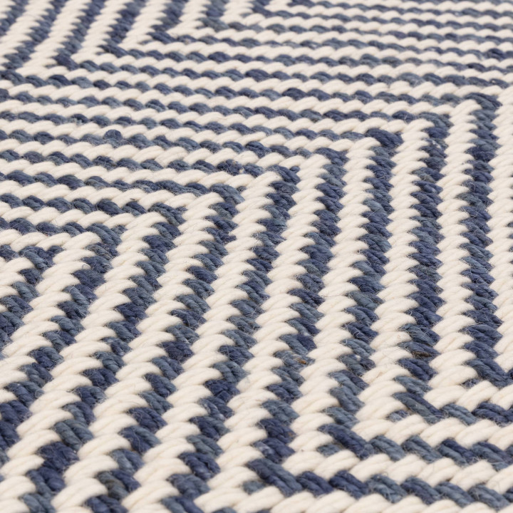 Rug Vigo geometric blue beige 160x230 cm