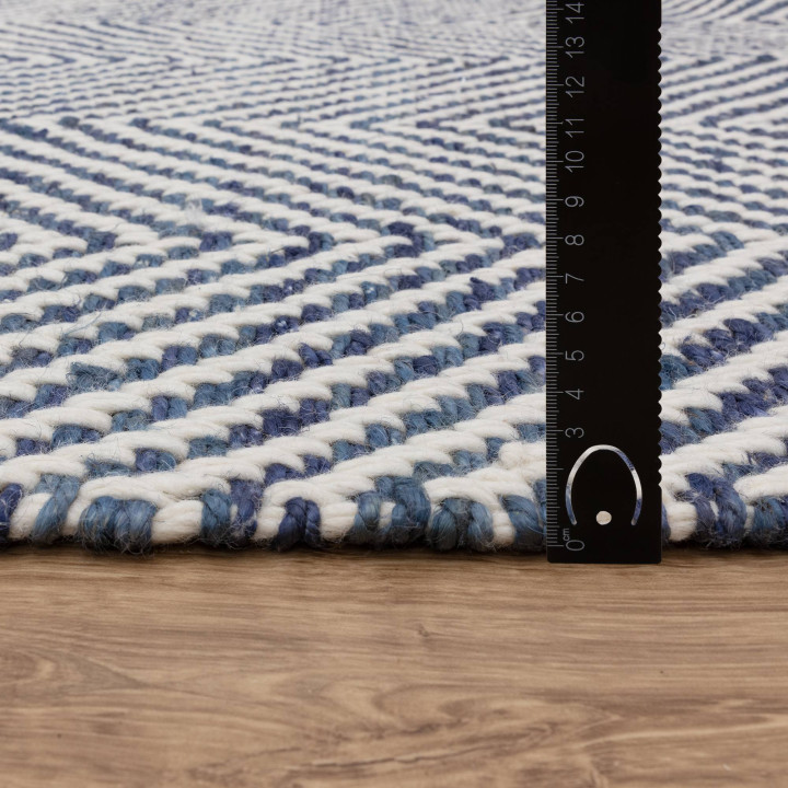 Rug Vigo geometric blue beige 160x230 cm