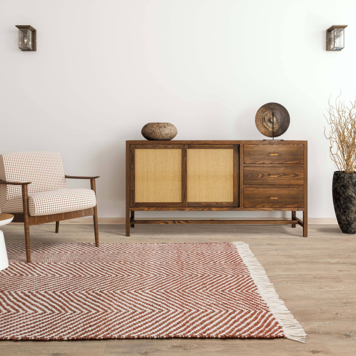Rug Vigo geometric copper beige 200x290 cm