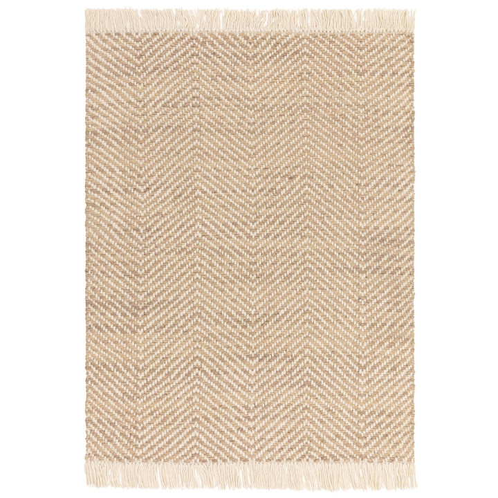 Rug Vigo geometric beige rope ivory 200x290 cm
