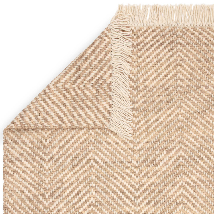 Tappeto Vigo geometrico beige e corda 200x290 cm