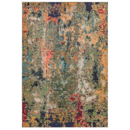 Tappeto Colores Cloud astratto blu e arancione 1