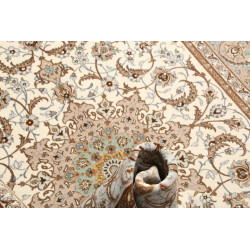 Tappeto Originale Isfahan Persia 155x240 Crema
