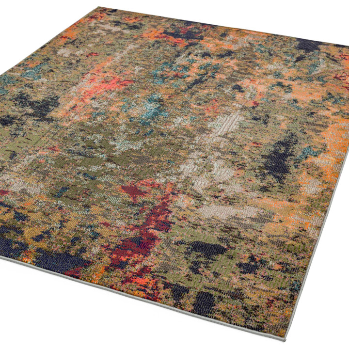 Rug Colores Cloud abstract blue orange green red