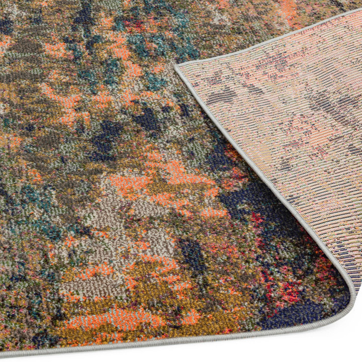 Tappeto Colores Cloud astratto blu e arancione 1