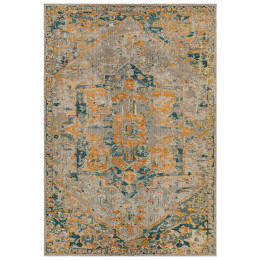 Tappeto Colores Cloud medaglione floreale grigio