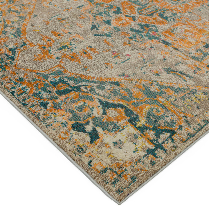 Tappeto Colores Cloud stilizzato grigio e aranci
