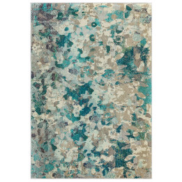 Rug Colores Cloud abstract teal blue aqua green