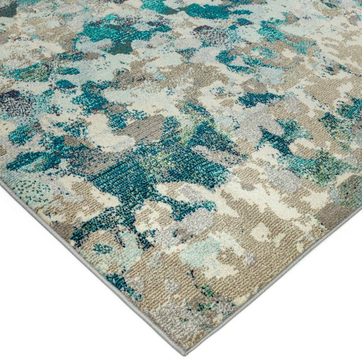 Rug Colores Cloud abstract teal blue aqua green