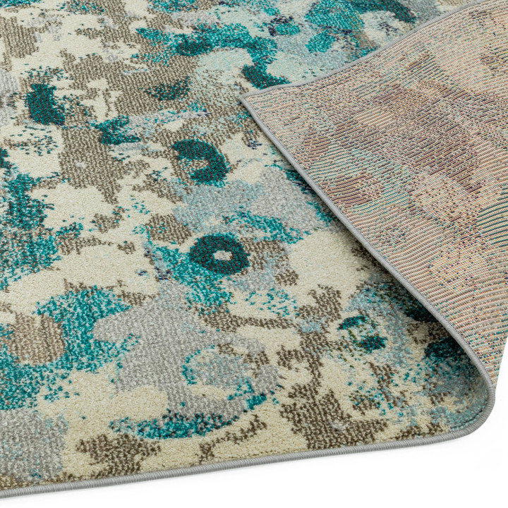 Tappeto Colores Cloud astratto blu ottanio e ver