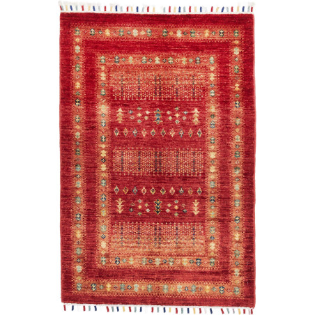 Tappeto Originale Siva Pakistan 79x116 Rosso Ru
