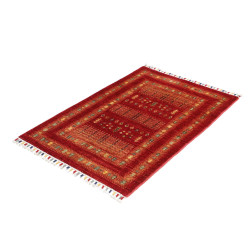 Tappeto Originale Siva Pakistan 79x116 Rosso Ru