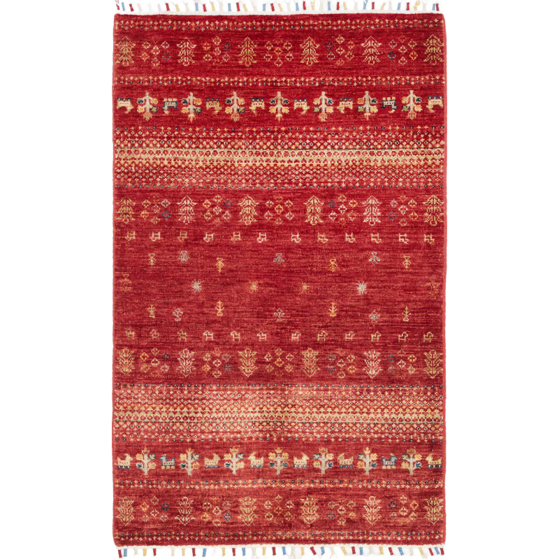 Tappeto Originale Siva Pakistan 83x128 Rosso Be