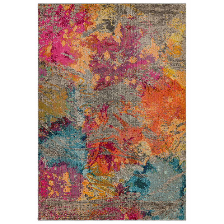 Tappeto Colores Cloud astratto fucsia e arancion