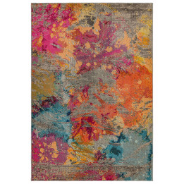 Tappeto Colores Cloud astratto fucsia e arancion