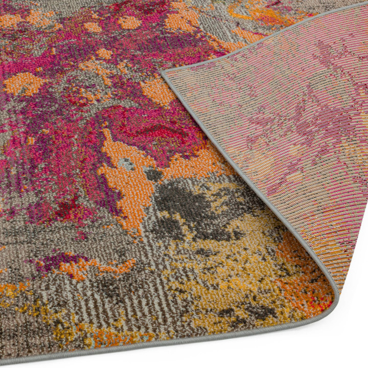 Rug Colores Cloud abstract fuchsia orange grey b