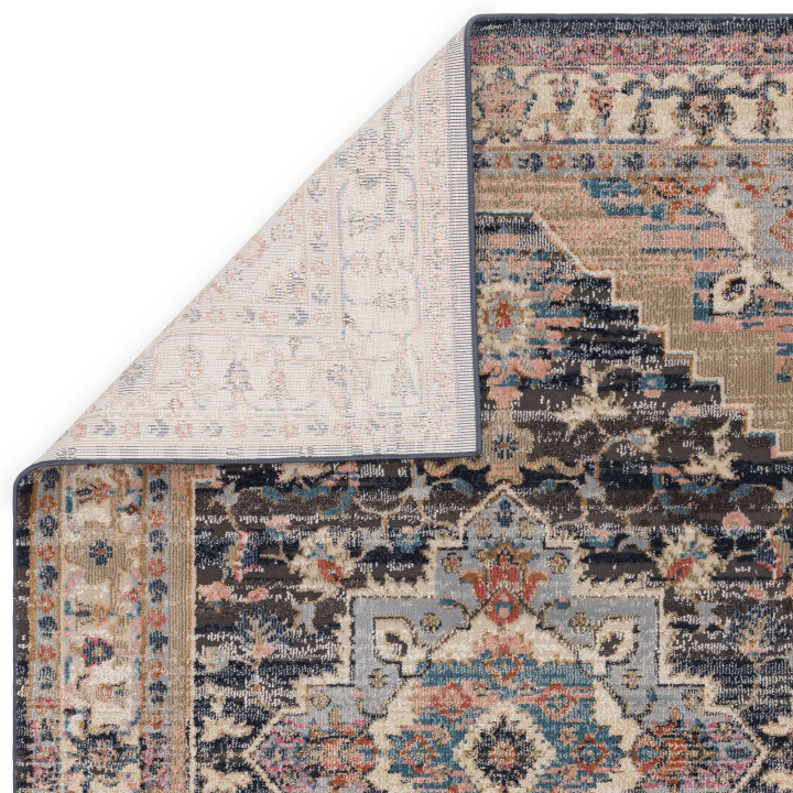 Tappeto Zola stilizzato grigio antracite e beige