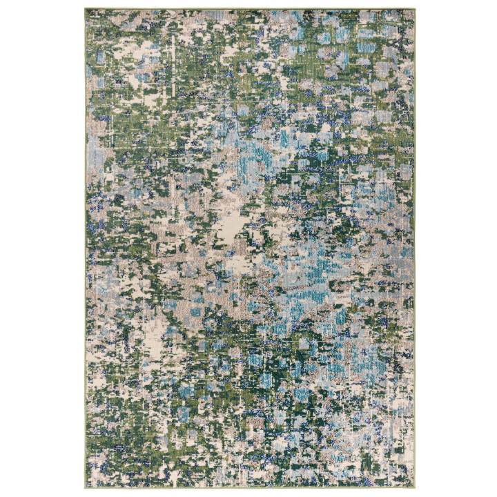 Tappeto Colores Cloud astratto verde e blu 160x2