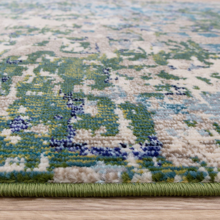 Tappeto Colores Cloud astratto verde e blu 160x2