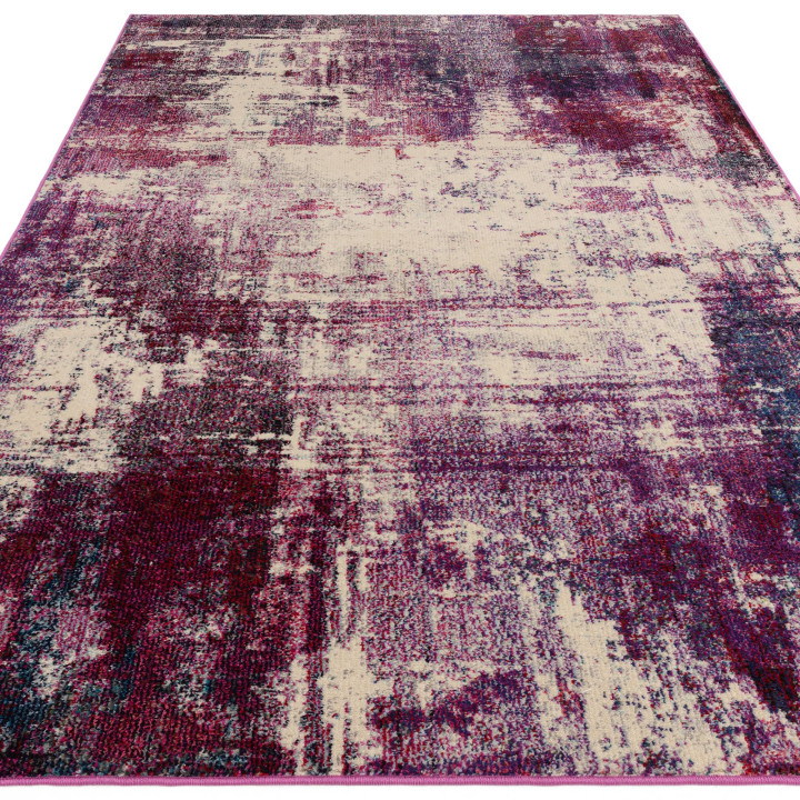 Tappeto Colores Cloud astratto viola e bordeaux