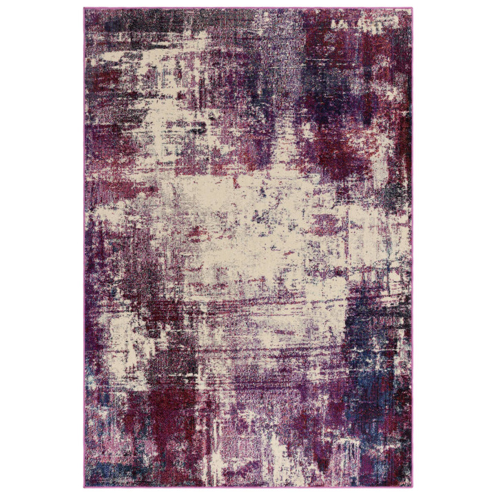 Tappeto Colores Cloud astratto viola e bordeaux