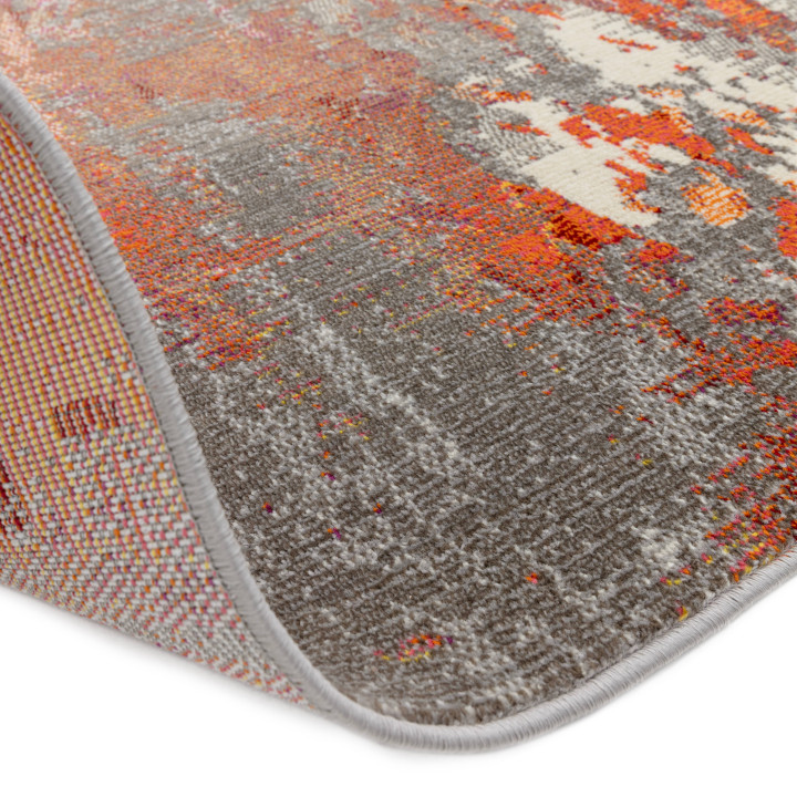 Tappeto Colores Cloud astratto grigio e arancion