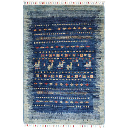 Tappeto Originale Siva Pakistan 78x121 Blu Navy