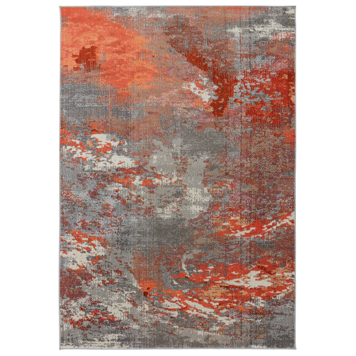 Rug Colores Cloud abstract grey orange white rus