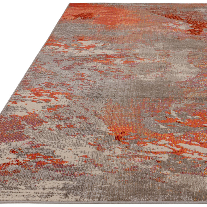 Rug Colores Cloud abstract grey orange white rus