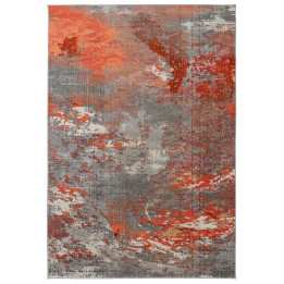 Rug Colores Cloud abstract grey orange red 200x3