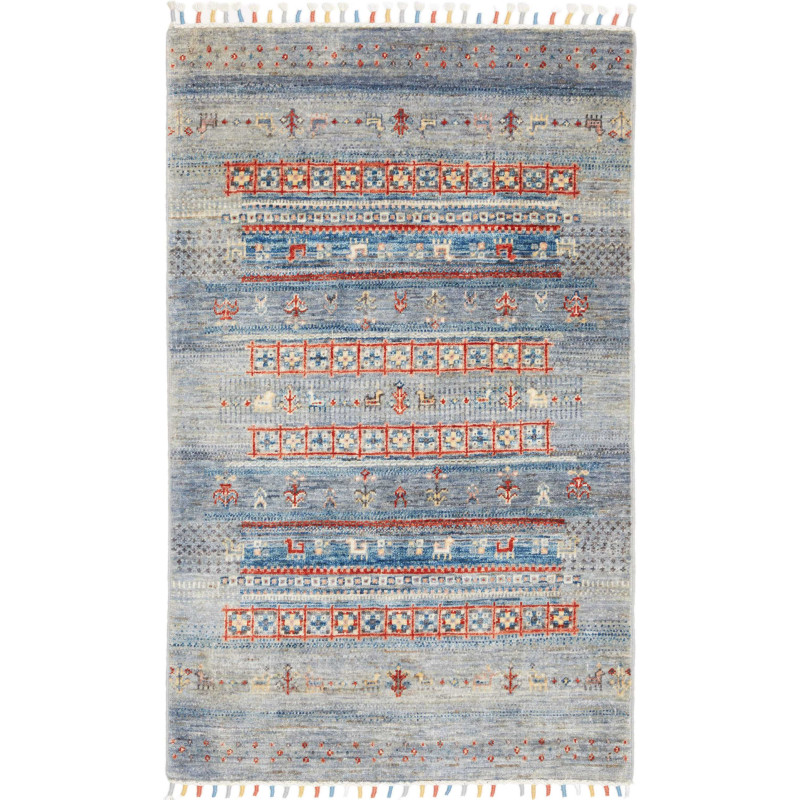 Tappeto Originale Siva Pakistan 78x125 Blu Grig