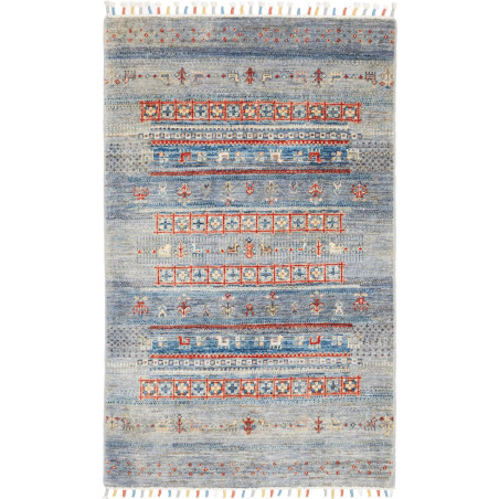 Tappeto Originale Siva Pakistan 78x125 Blu Grig