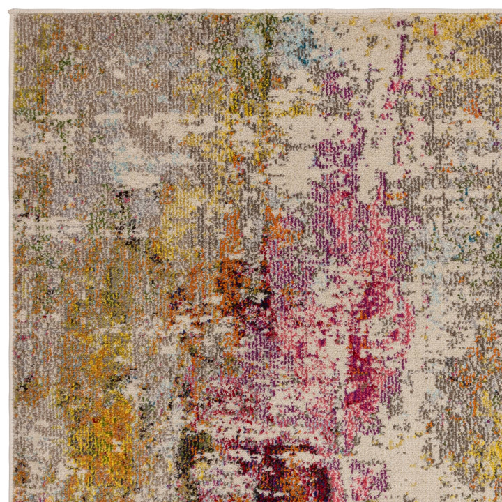 Rug Colores Cloud abstract beige fuchsia yellow