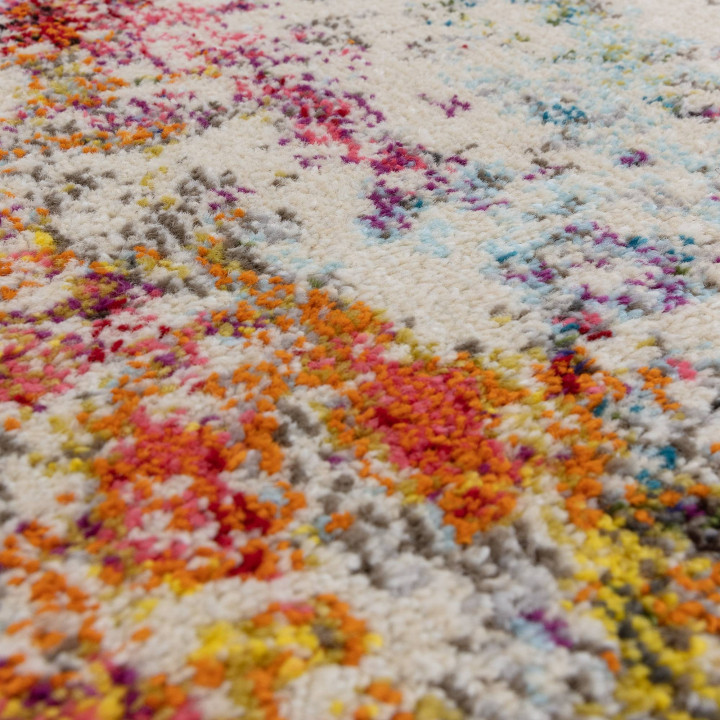 Tappeto Colores Cloud astratto beige e fucsia 20