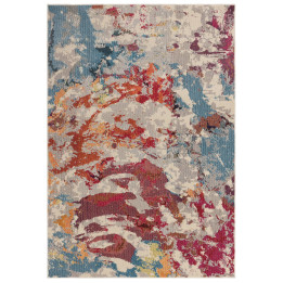 Tappeto Colores Cloud astratto blu e rosso 80x15
