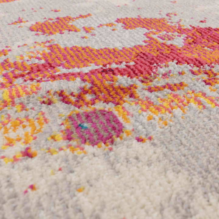 Rug Colores Cloud abstract blue red orange beige