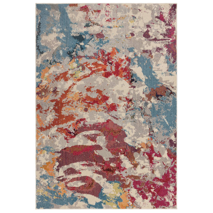 Tappeto Colores Cloud astratto blu e rosso 120x1