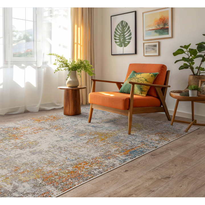 Rug Colores Cloud abstract beige gray orange yel