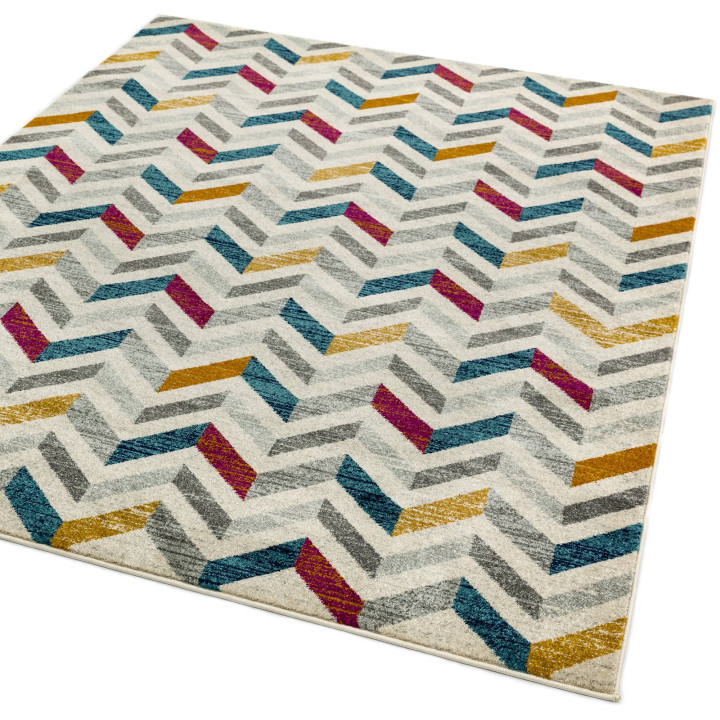 Rug Colt geometric beige grey blue yellow red 16