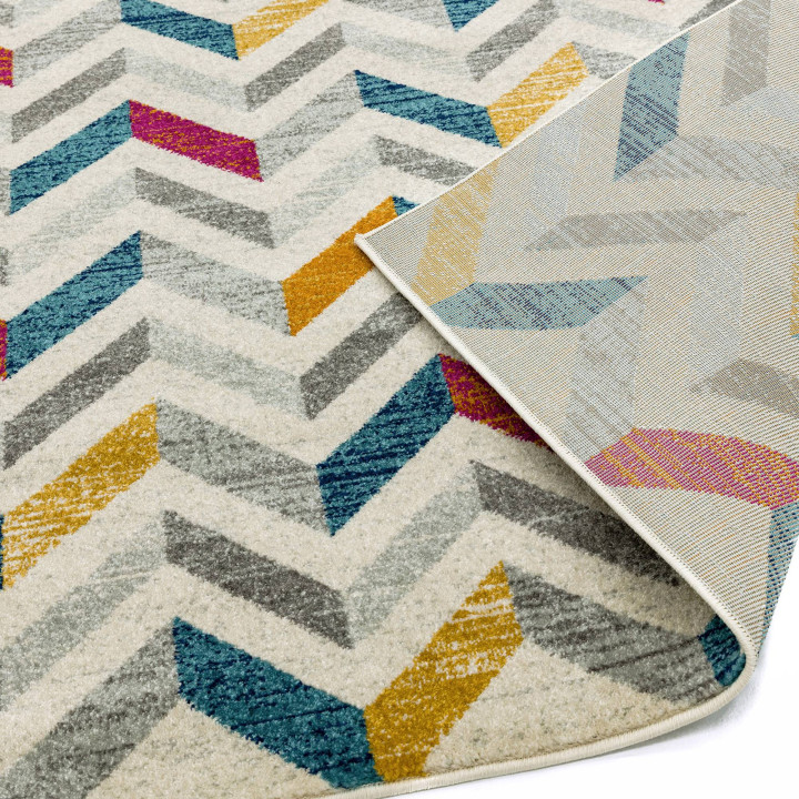 Tappeto Colt geometrico beige e grigio 160x230 c