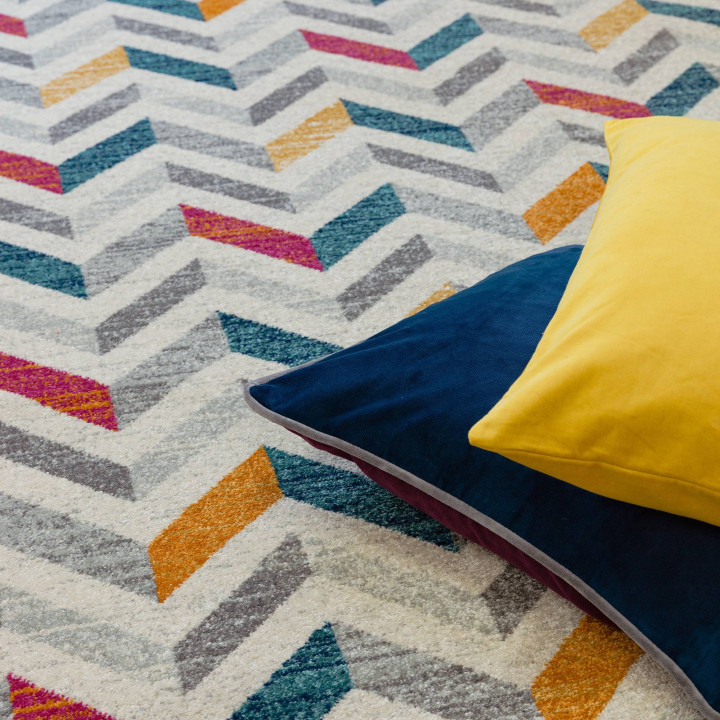 Rug Colt geometric beige grey blue yellow red 20