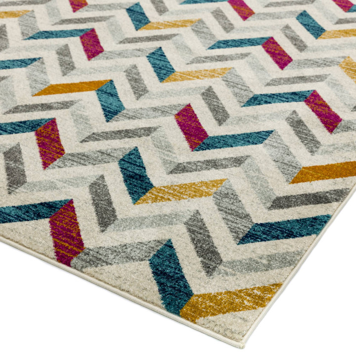 Rug Colt geometric beige grey blue yellow red 20